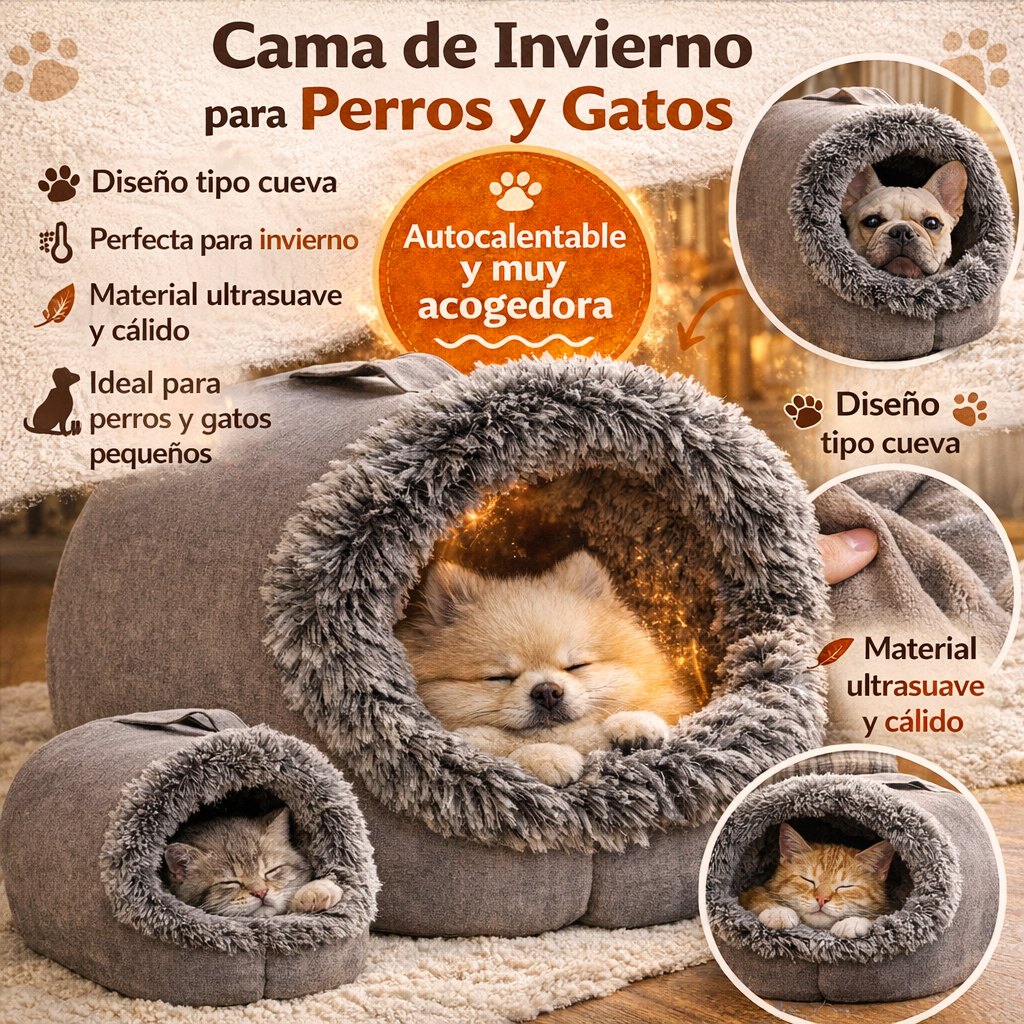Cama de invierno para perros y gatos